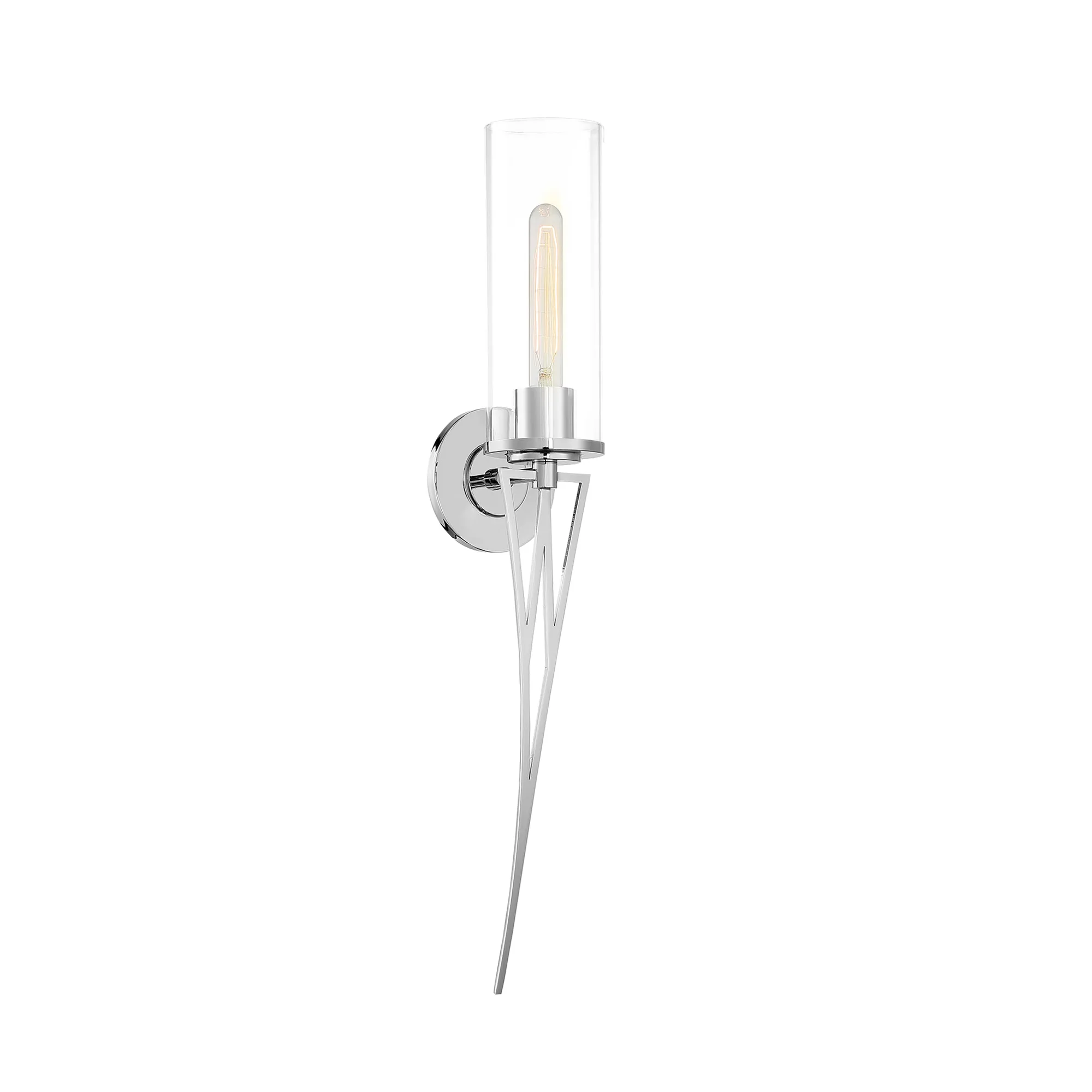 Regal Terrace 1-Light Wall Sconce in Polished Nickel
