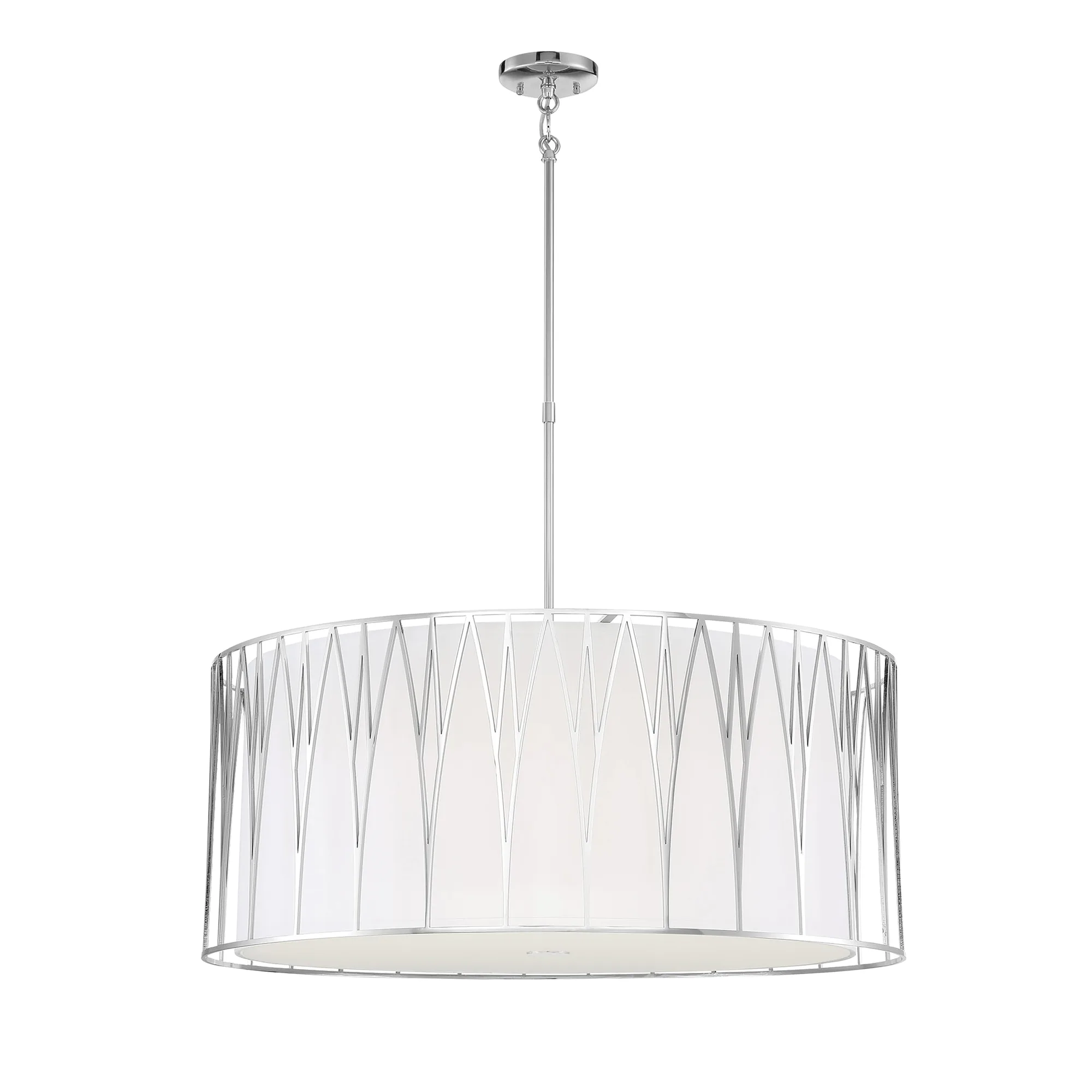 Regal Terrace LED Pendant in Polished Nickel