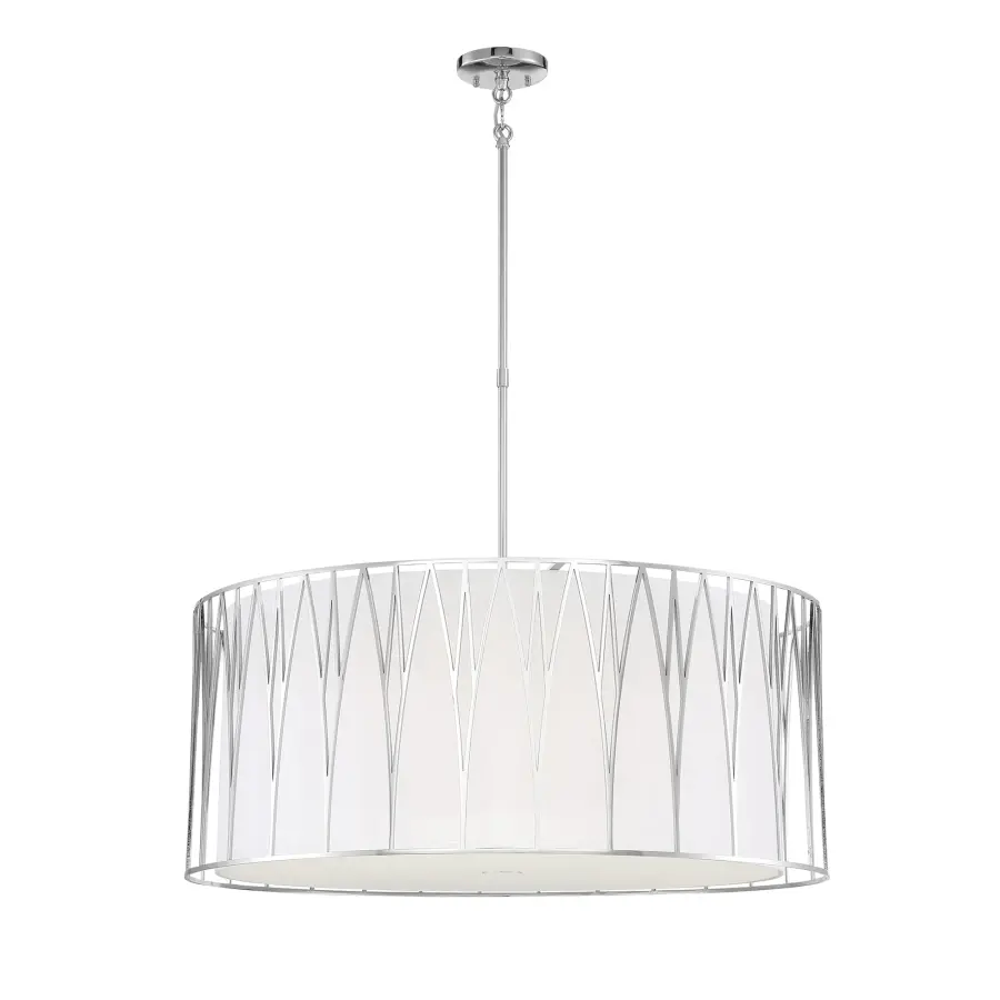 Regal Terrace LED Pendant in Polished Nickel