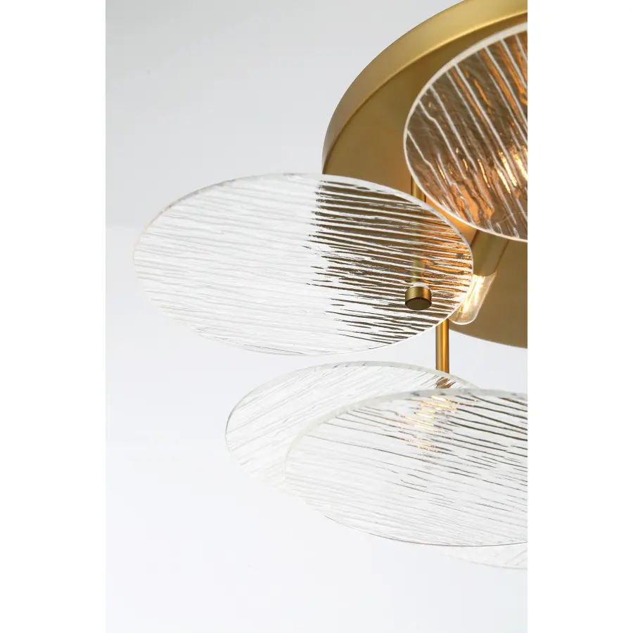 Artze 4-Light Flush Mount in Soft Brass - Image 2