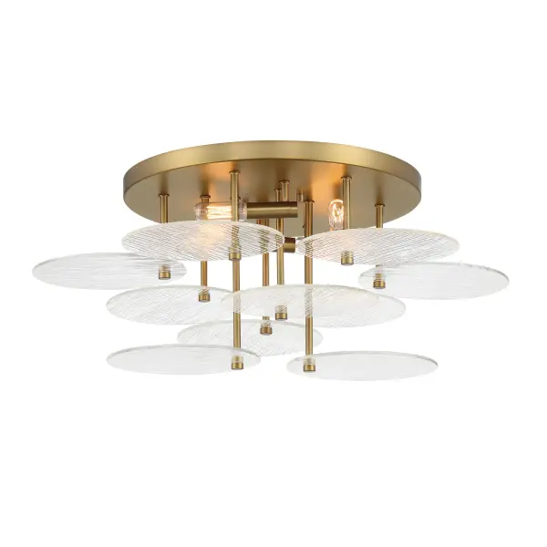 Artze 4-Light Flush Mount in Soft Brass - Image 3