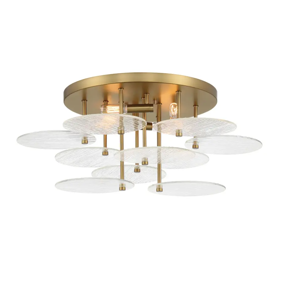 Artze 4-Light Flush Mount in Soft Brass - Image 3