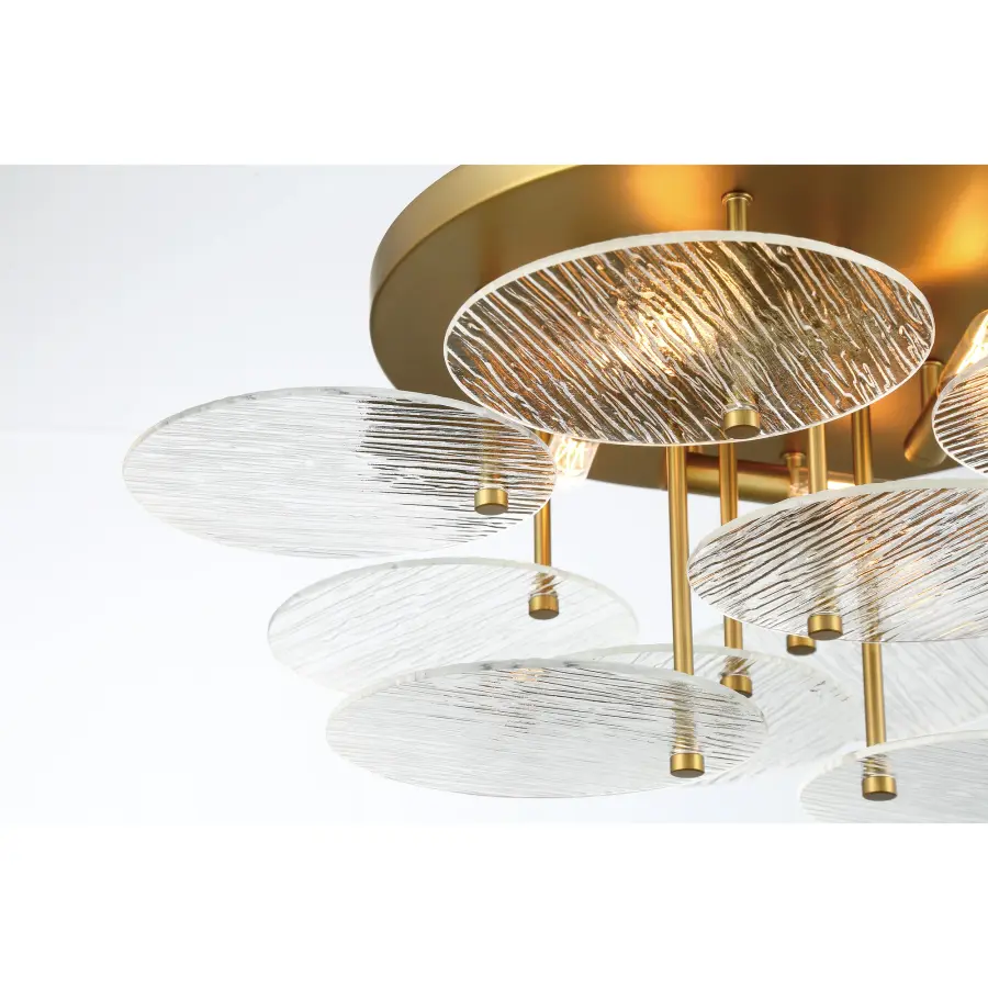 Artze 4-Light Flush Mount in Soft Brass - Image 4