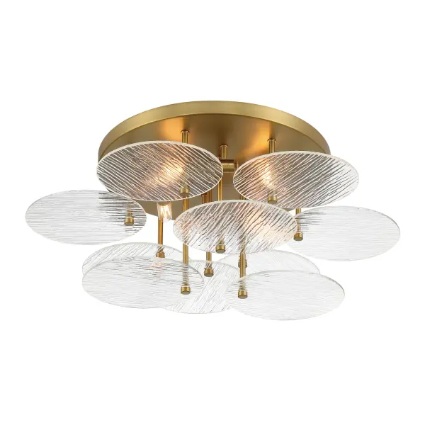 Artze 4-Light Flush Mount in Soft Brass - Image 5