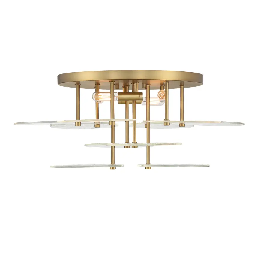 Artze 4-Light Flush Mount in Soft Brass - Image 6
