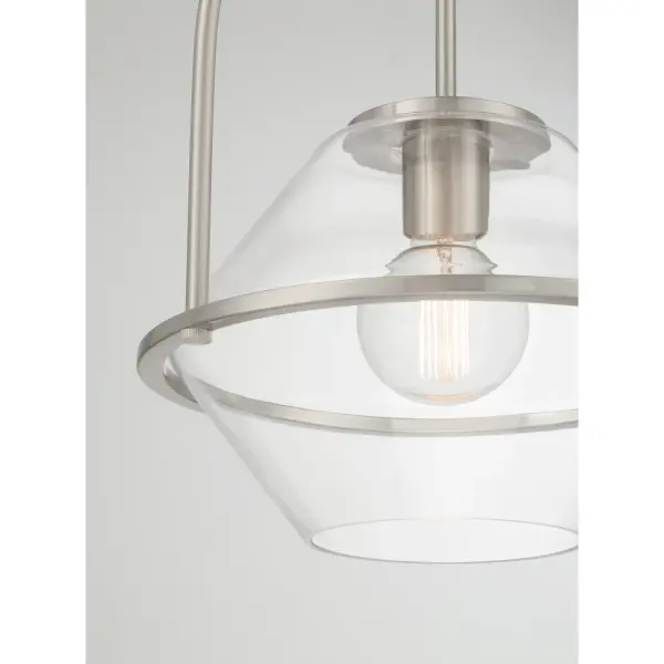Coralyn 13.25" 1-Light Pendant in Brushed Nickel - Image 6