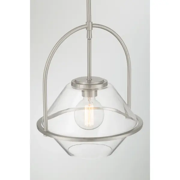 Coralyn 13.25" 1-Light Pendant in Brushed Nickel - Image 7