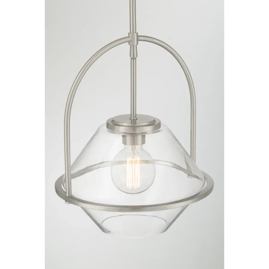 Coralyn 13.25" 1-Light Pendant in Brushed Nickel - Image 7
