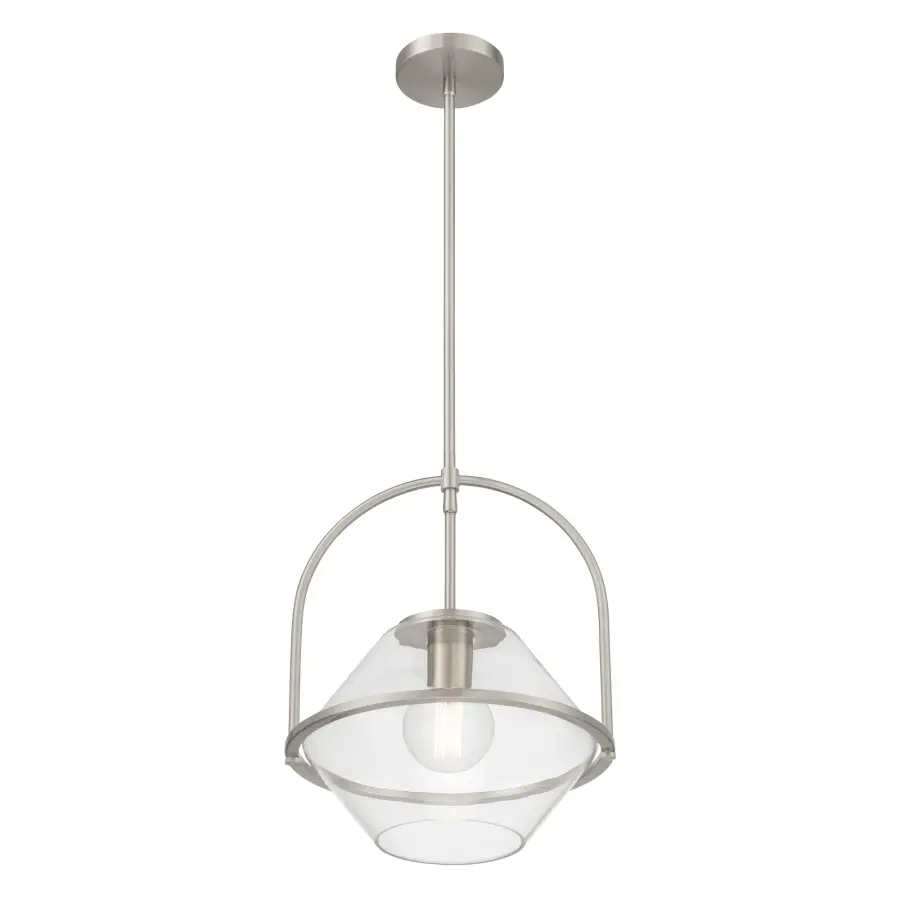 Coralyn 13.25" 1-Light Pendant in Brushed Nickel - Image 8