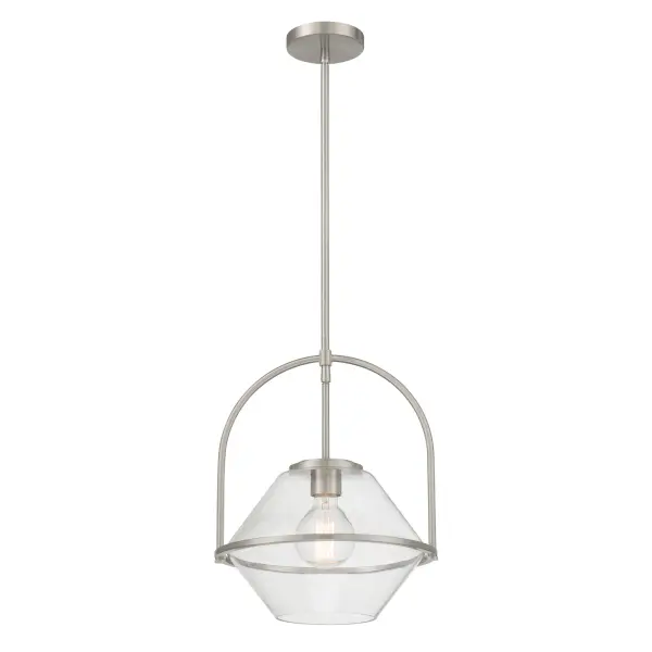 Coralyn 13.25" 1-Light Pendant in Brushed Nickel - Image 9