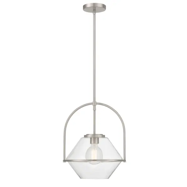 Coralyn 13.25" 1-Light Pendant in Brushed Nickel - Image 10