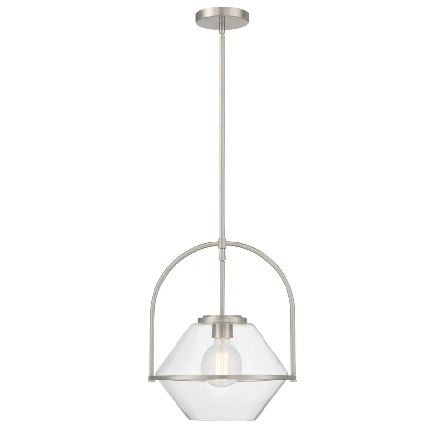 Coralyn 13.25" 1-Light Pendant in Brushed Nickel - Image 10