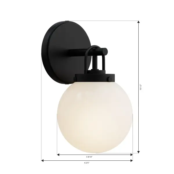 Ortesa 10.5" 1-Light Bath Sconce in Dark Matte Black - Image 4