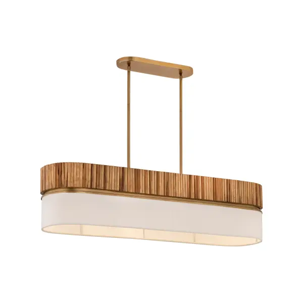 Nebri 42.5" 5-Light Linear Chandelier in Legacy Brass - Image 11