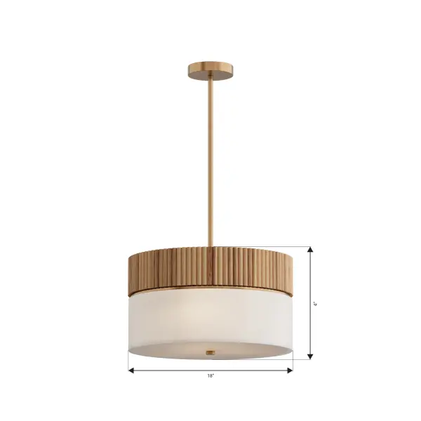Nebri 18" 2-Light Pendant in Legacy Brass - Image 2