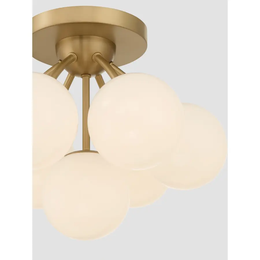 Lunara 18.25" 7-Light Semi-Flush Mount in Legacy Brass - Image 5