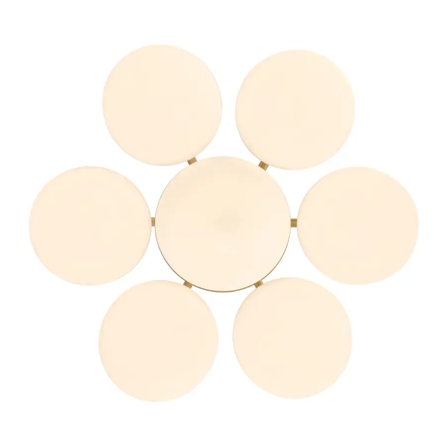 Lunara 18.25" 7-Light Semi-Flush Mount in Legacy Brass - Image 6