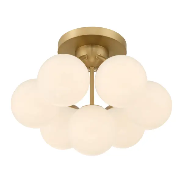 Lunara 18.25" 7-Light Semi-Flush Mount in Legacy Brass - Image 7