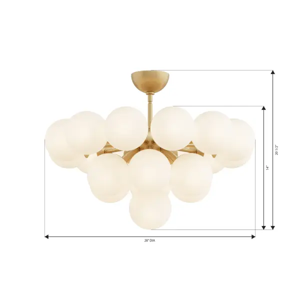 Lunara 28" 19-Light Convertible Chandelier - Image 4