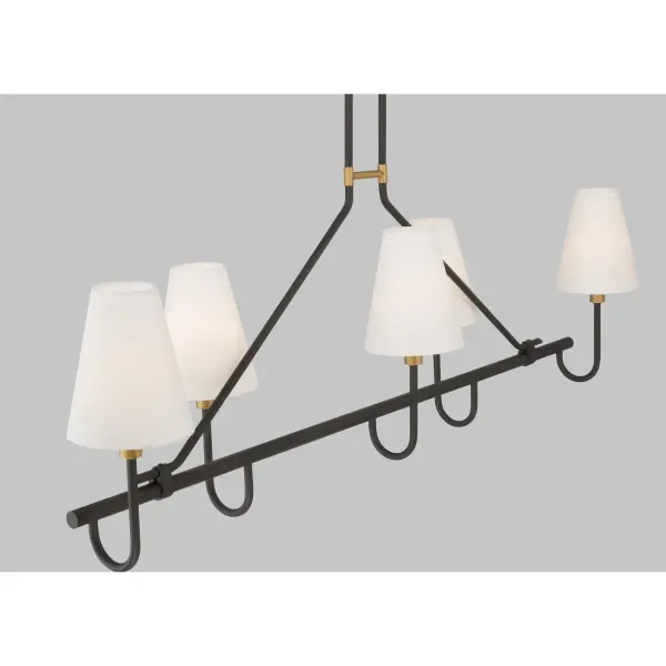 Bellforge 51" 5-Light Linear Chandelier in Legacy Brass - Image 6