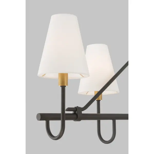Bellforge 51" 5-Light Linear Chandelier in Legacy Brass - Image 7