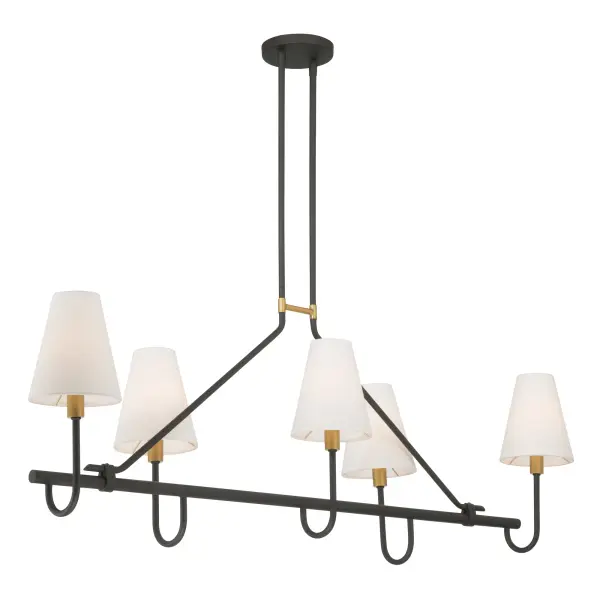 Bellforge 51" 5-Light Linear Chandelier in Legacy Brass - Image 8