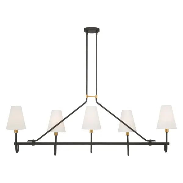 Bellforge 51" 5-Light Linear Chandelier in Legacy Brass - Image 10