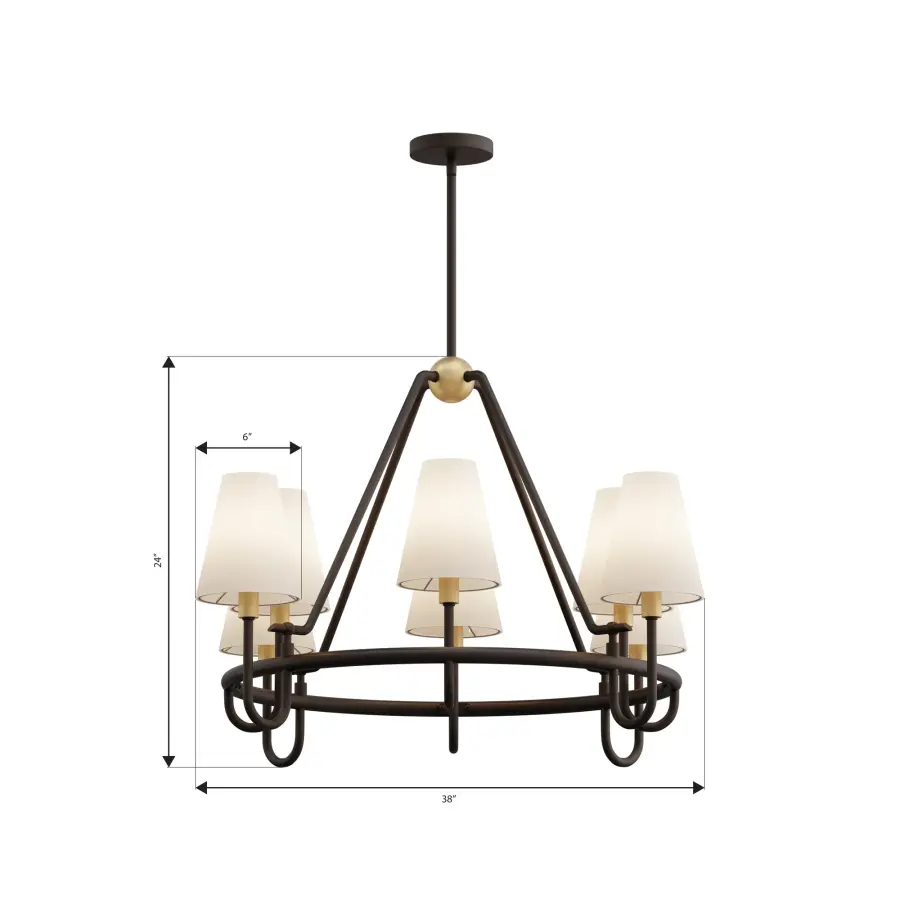 Bellforge 38" 8-Light Pendant - Image 2