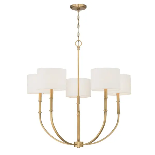 Molvene 33" 5-Light Chandelier in Legacy Brass - Image 1