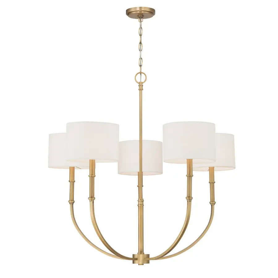 Molvene 33" 5-Light Chandelier in Legacy Brass - Image 1