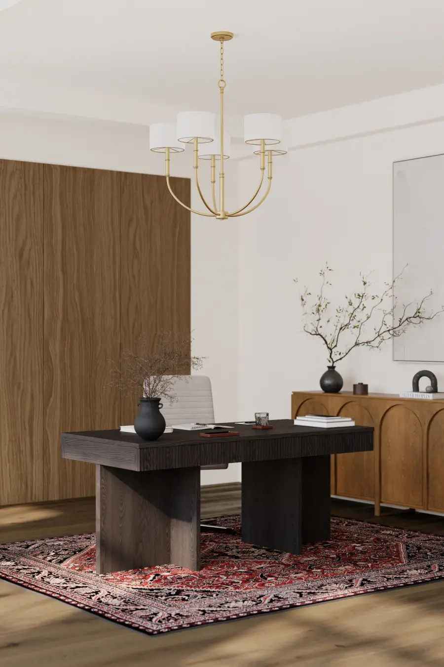 Molvene 33" 5-Light Chandelier in Legacy Brass - Image 3