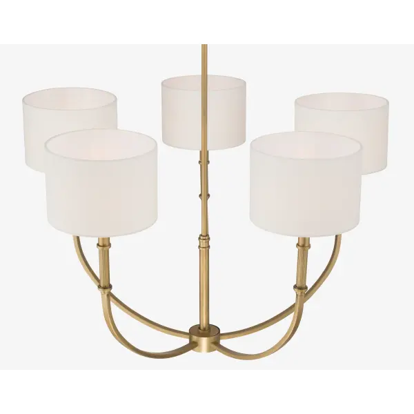 Molvene 33" 5-Light Chandelier in Legacy Brass - Image 6