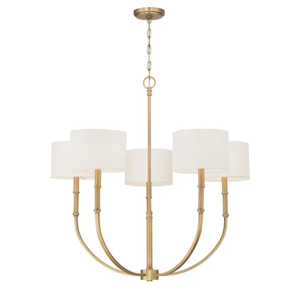 Molvene 33" 5-Light Chandelier in Legacy Brass - Image 9