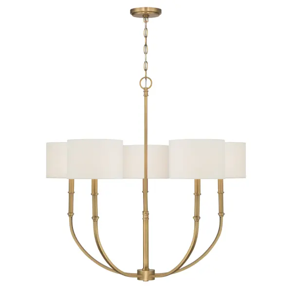 Molvene 33" 5-Light Chandelier in Legacy Brass - Image 10