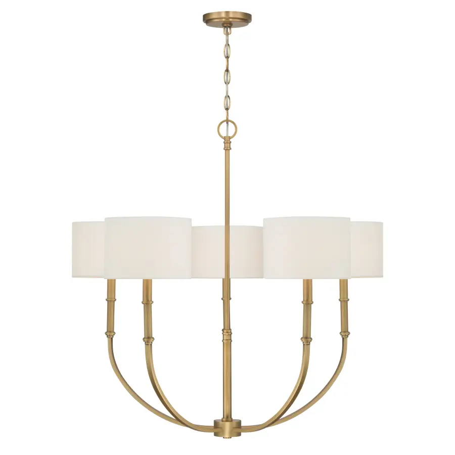 Molvene 33" 5-Light Chandelier in Legacy Brass - Image 10
