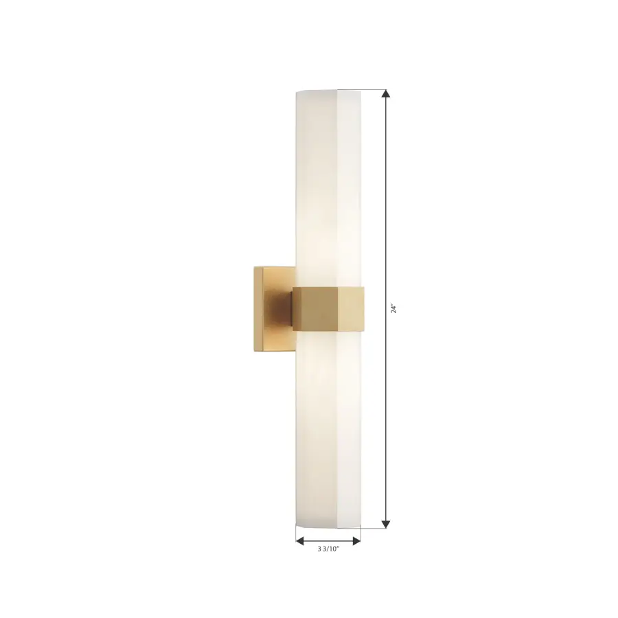 Delgada 24" 2-Light Bath Bar in Legacy Brass - Image 2