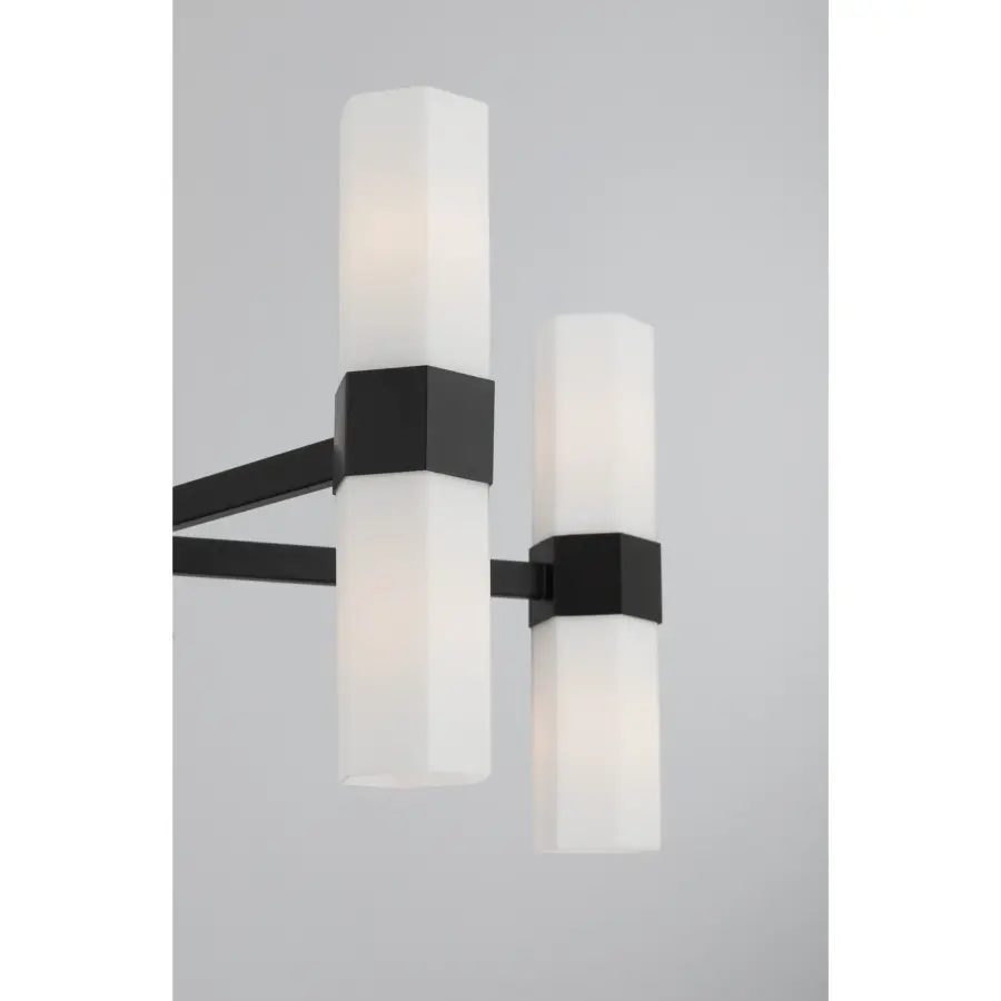 Delgada 36" 10-Light Chandelier in Dark Matte Black - Image 7