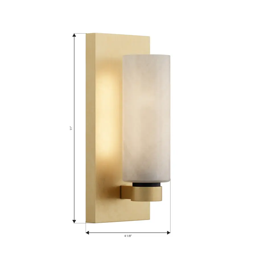 Wexmere 11" Wall Sconce in Legacy Brass and Dark Matte Black - Image 2