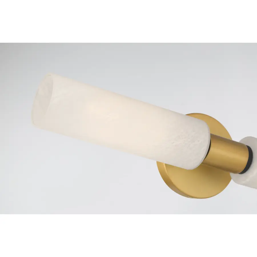 Wexmere 21" 2-Light Vanity in Legacy Brass and Dark Matte Black - Image 3