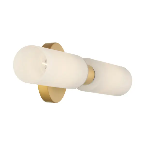 Wexmere 21" 2-Light Vanity in Legacy Brass and Dark Matte Black - Image 5