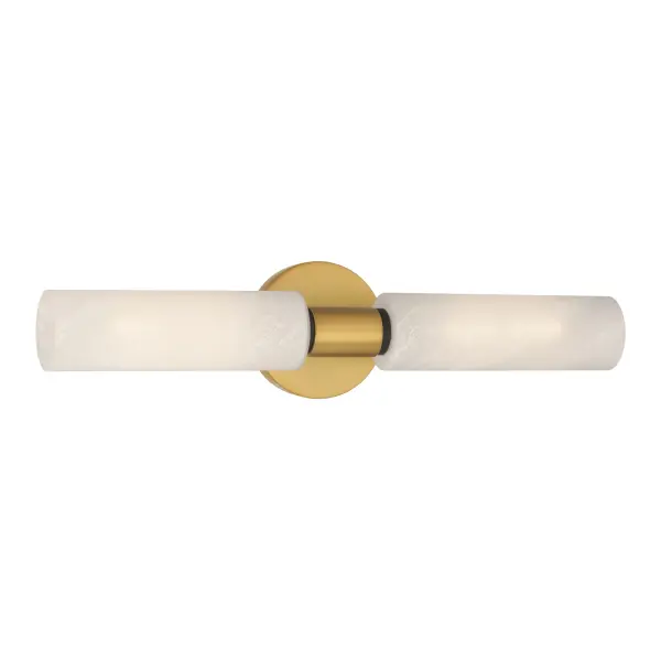Wexmere 21" 2-Light Vanity in Legacy Brass and Dark Matte Black - Image 7
