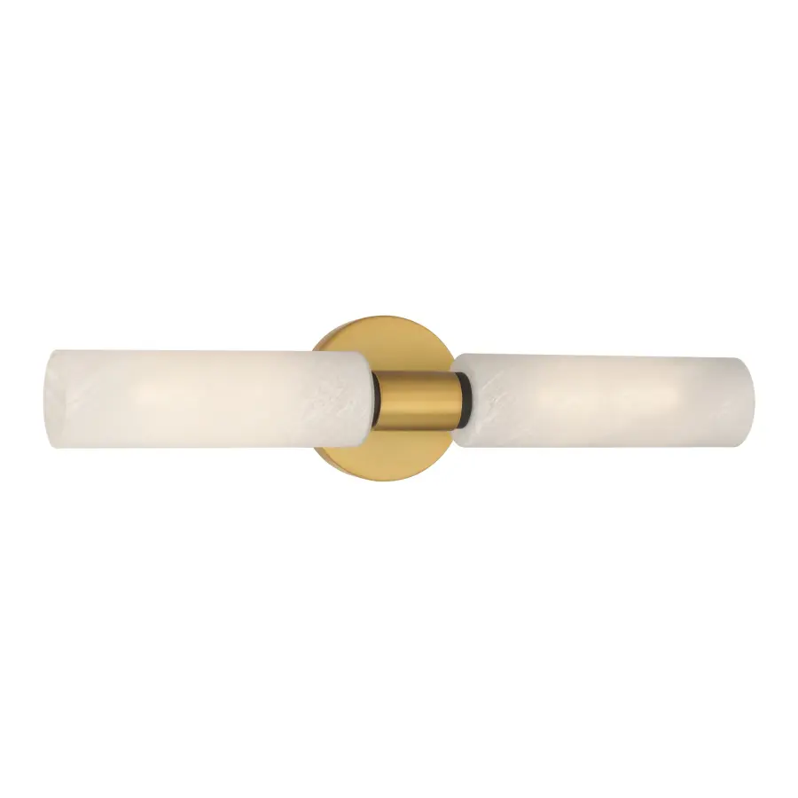 Wexmere 21" 2-Light Vanity in Legacy Brass and Dark Matte Black - Image 7