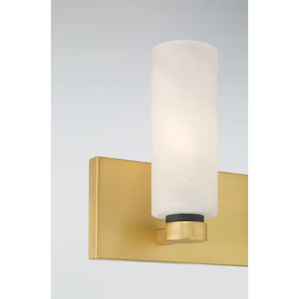 Wexmere 22" 3-Light Vanity in Legacy Brass and Dark Matte Black - Image 3