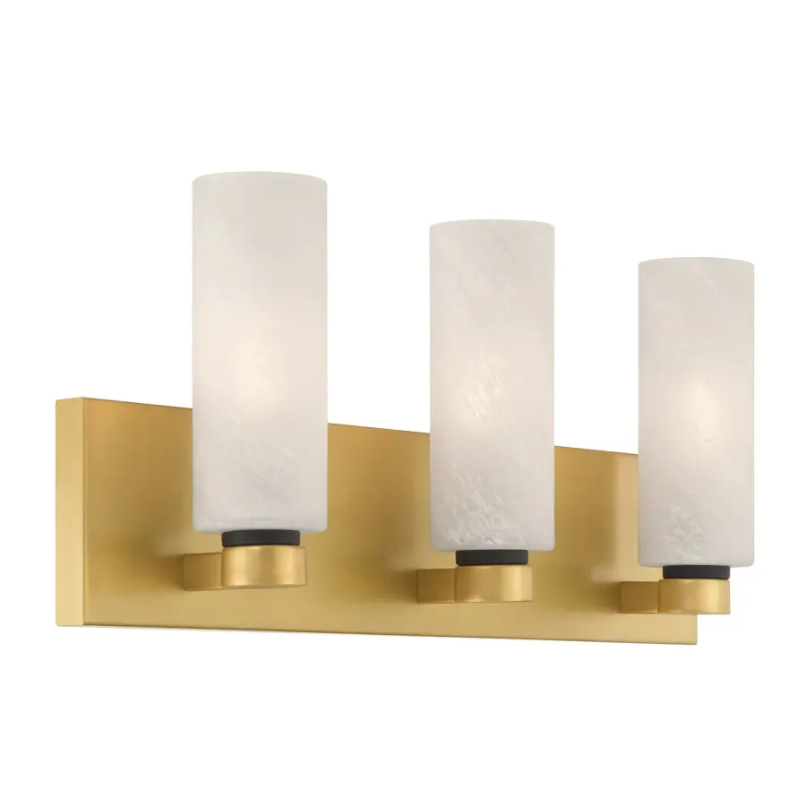 Wexmere 22" 3-Light Vanity in Legacy Brass and Dark Matte Black - Image 5