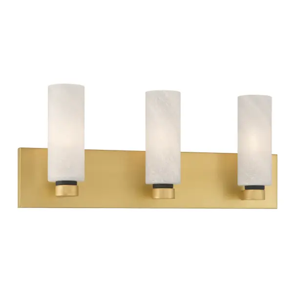 Wexmere 22" 3-Light Vanity in Legacy Brass and Dark Matte Black - Image 6