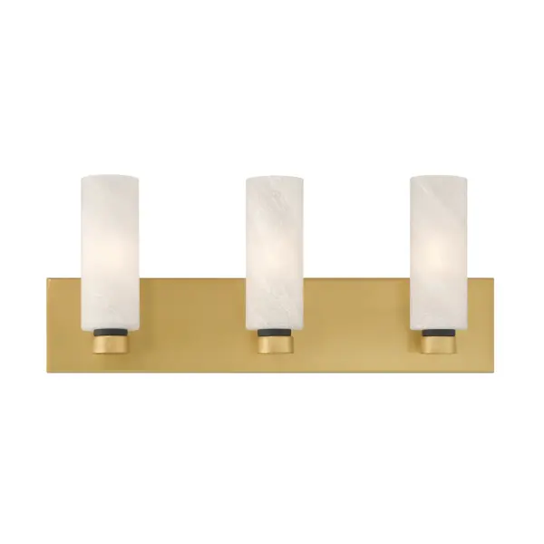Wexmere 22" 3-Light Vanity in Legacy Brass and Dark Matte Black - Image 7