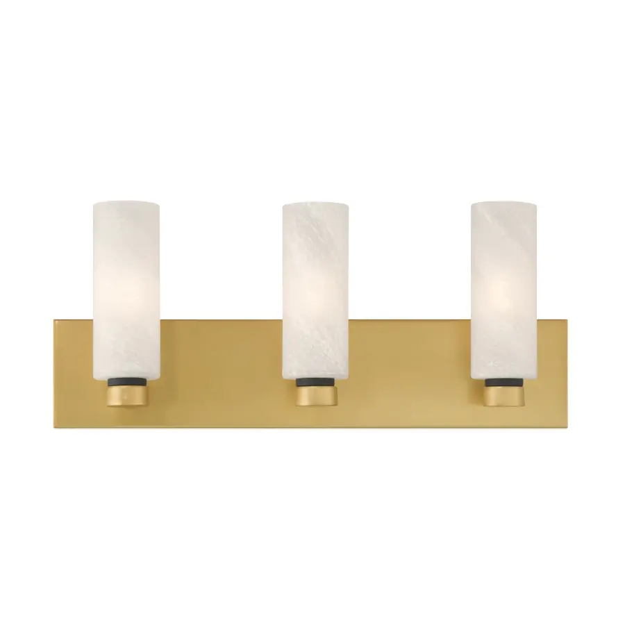Wexmere 22" 3-Light Vanity in Legacy Brass and Dark Matte Black - Image 7