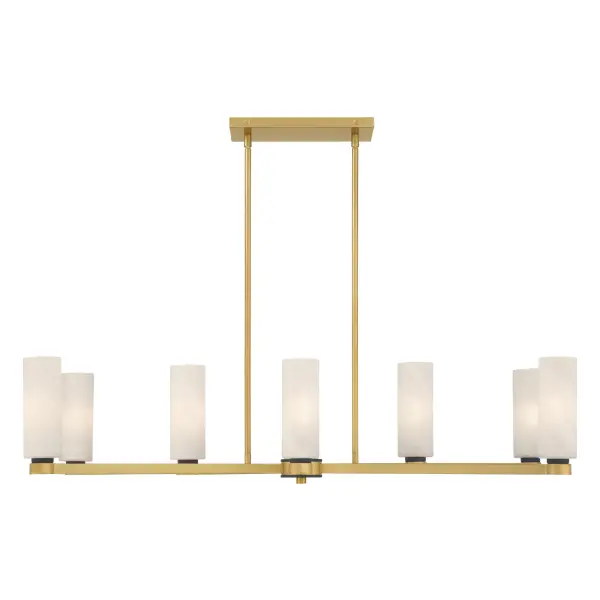 Wexmere 40.25" 8-Light Linear Chandelier in Legacy Brass - Image 11