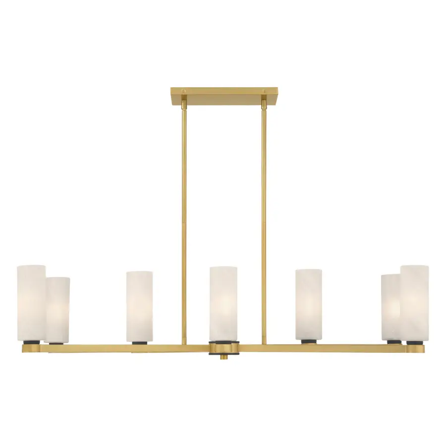 Wexmere 40.25" 8-Light Linear Chandelier in Legacy Brass - Image 11