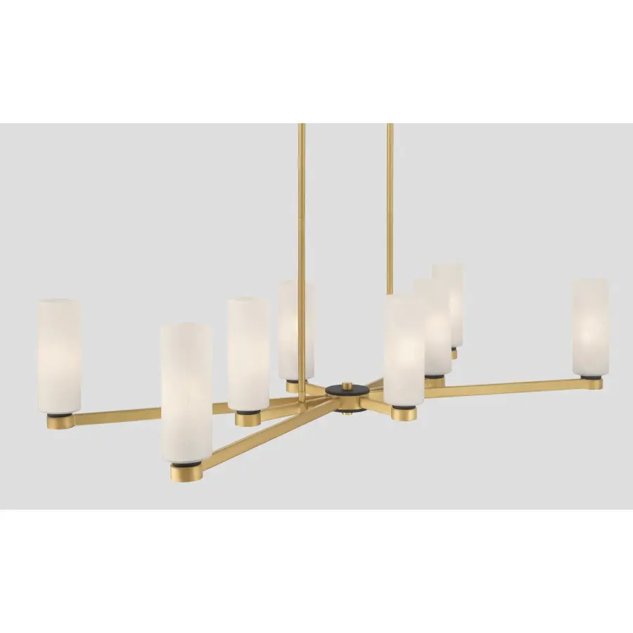 Wexmere 40.25" 8-Light Linear Chandelier in Legacy Brass - Image 6